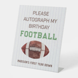Expositor En L Primer Año Abajo Autograph Birthday Football