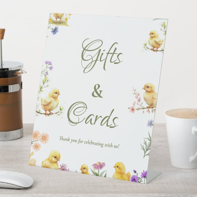 Expositor En L Primer cumpleaños de pollo Este signo de regalo y  (In Situ)