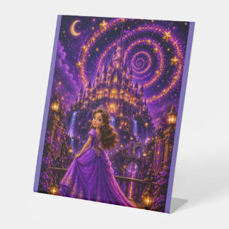 Expositor En L Princesa Castillo Arte Fantasía Púrpura | Cósmico 