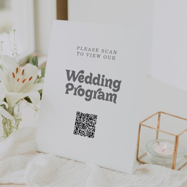 Expositor En L Programa de Boda Formal Simple Código QR (Subido por el creador)