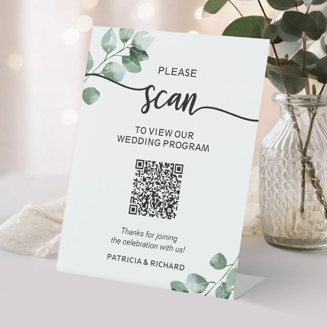 Expositor En L Programa de Boda Greenery código QR (Subido por el creador)