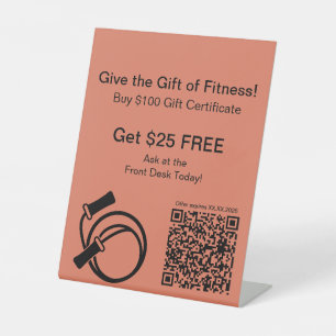 Expositor En L Promoción de certificado de regalo para principian