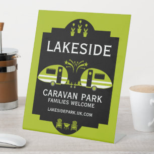 Expositor En L Promoción del camping de caravanas