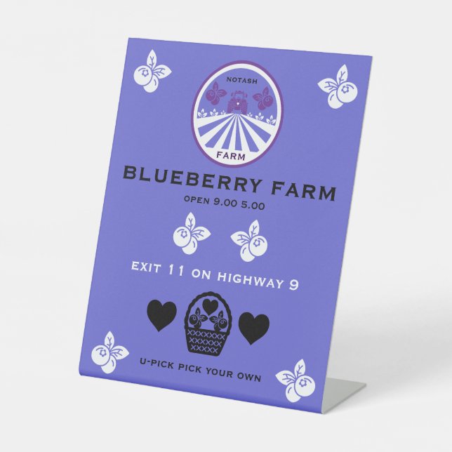 Expositor En L Promoción U-Pick Blueberry Farm (Anverso)