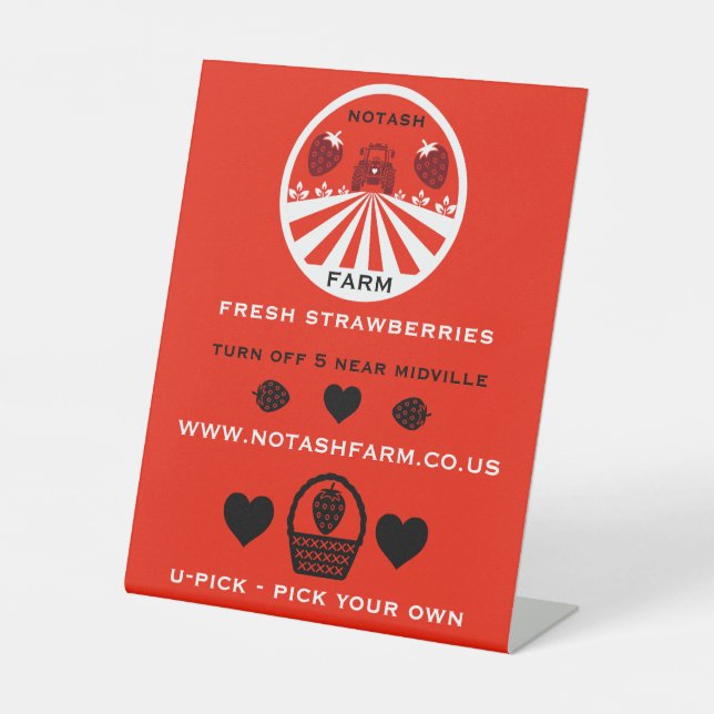 Expositor En L Promoción U-Pick Farm (Anverso)