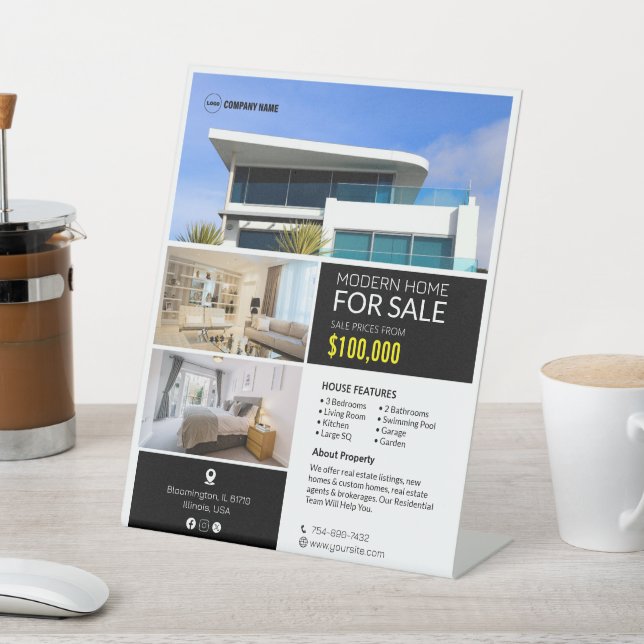 Expositor En L Propiedad En Venta Personalizado Rótulo Pedestal (In Situ)