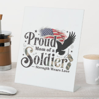 Expositor En L Proud Military Mom Soldier Pride Art