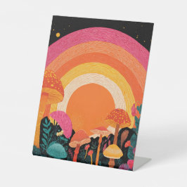 Expositor En L Psychedelic Mushroom Sunset – Retro Fantasy Nature