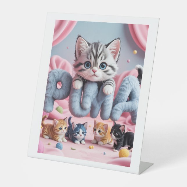 Expositor En L Puma Paws | Cute Kitten Fantasy Artwork (Anverso)