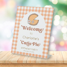 Expositor En L Pumpkin Cutie Pie Birthday Welcome Sign