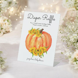 Expositor En L Pumpkin Diaper Raffle Baby Shower