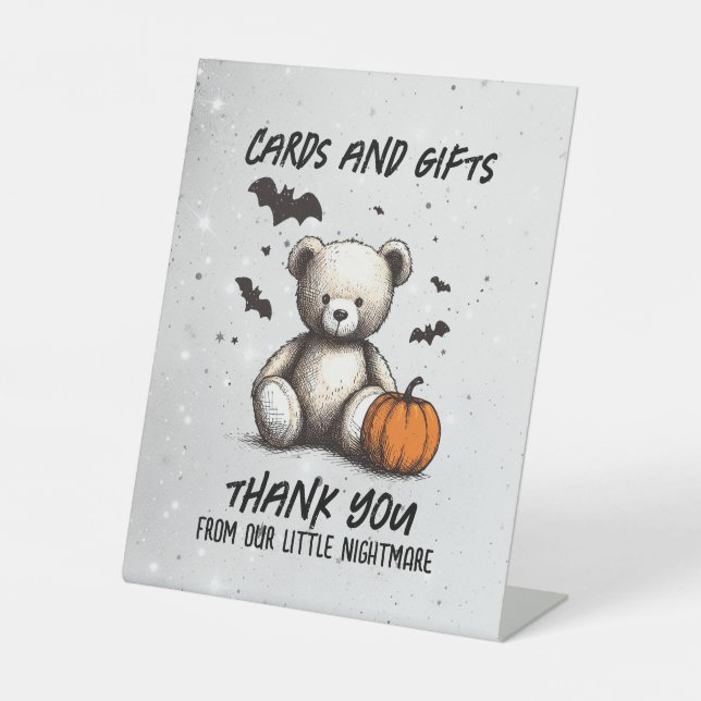 Expositor En L Pumpkin Teddy Baby Shower (Anverso)