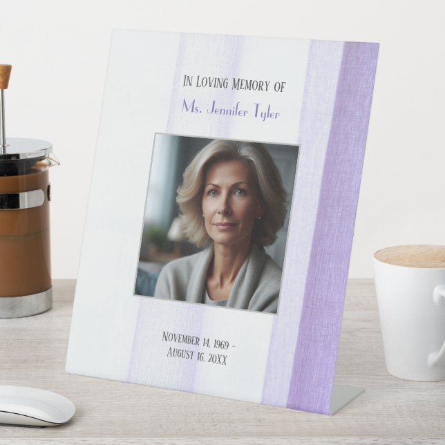 Expositor En L Purple In Love Memory Elegant Funeral Memorial (In Situ)