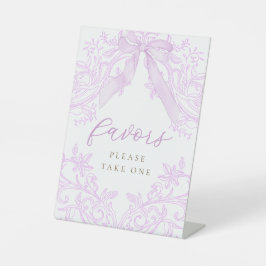 Expositor En L purple lilac design favors sign