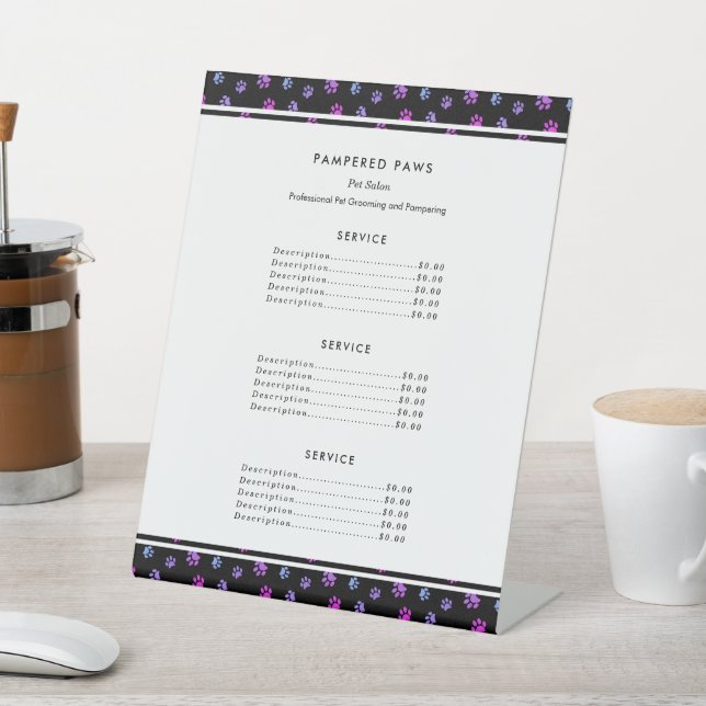 Expositor En L Purple Pink Blue Professional Mascota Salon Servic (In Situ)