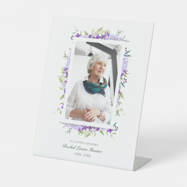 Expositor En L Purple Shades Garland In Loving Memory Photo (Anverso)