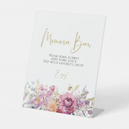 Expositor En L Purple Wildflowers Baby Shower Momosa Bar