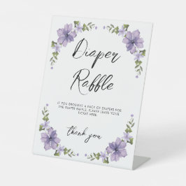 Expositor En L Púrpura A Pequeño Diaper Flor Raffle