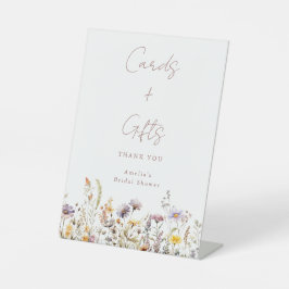 Expositor En L Púrpura Flores silvestres Ducha de novia Tarjetas