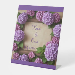 Expositor En L Púrpura Hydrangea Boda