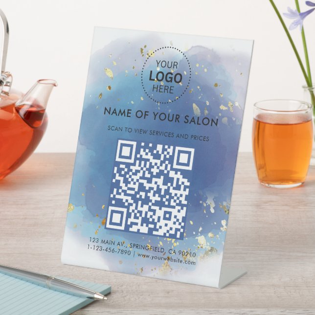 Expositor En L Purpurina de Glam moderno con escritura de firma h (In Situ)