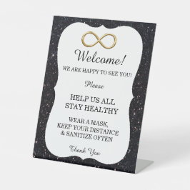 Expositor En L Purpurina negro Seguridad del Boda con infinidad d