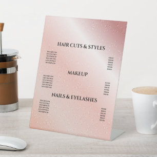 Expositor En L Purpurina rosado Rubor Hair Makeup Precio del Salo