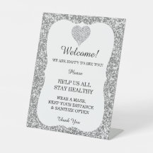 Purpurina Silver Diamond Heart Boda Seguridad