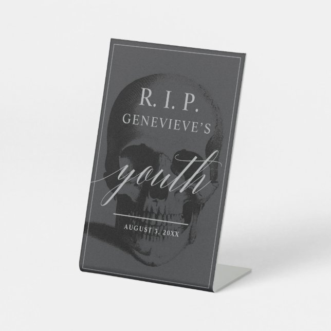 Expositor En L QEPD Rótulo Pedestal Juvenil (Anverso)