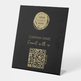 Expositor En L QR Code Business Logo Black Modern