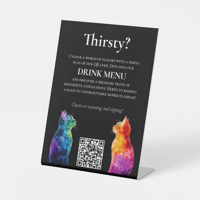 Expositor En L 🌈 QR Code Drink Purrfectly Yours: A Rainbow Love  (Anverso)