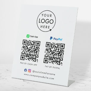Expositor En L QR Code Payment CashApp Paypal Scan to Pay Logo