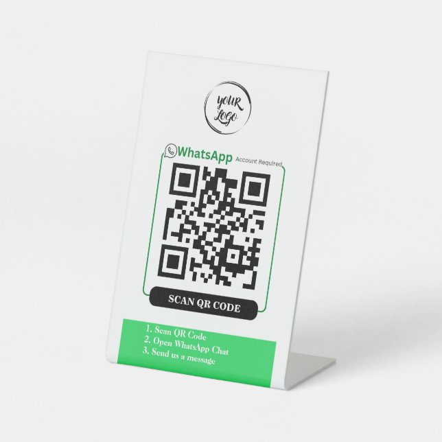 Expositor En L QR Code WhatsApp Business (Anverso)