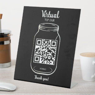 Expositor En L QR Código sugerencia virtual Jar negro