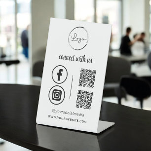Expositor En L QR Connect With Us Business Logo Social Media