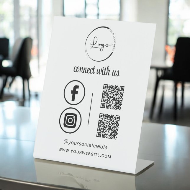 Expositor En L QR Connect With Us Business Logo Social Media (Subido por el creador)