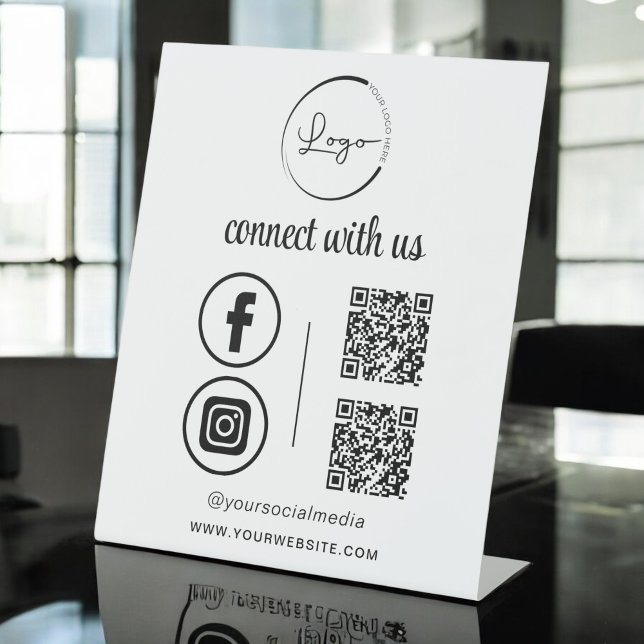 Expositor En L QR Connect With Us Business Logo Social Media (Subido por el creador)