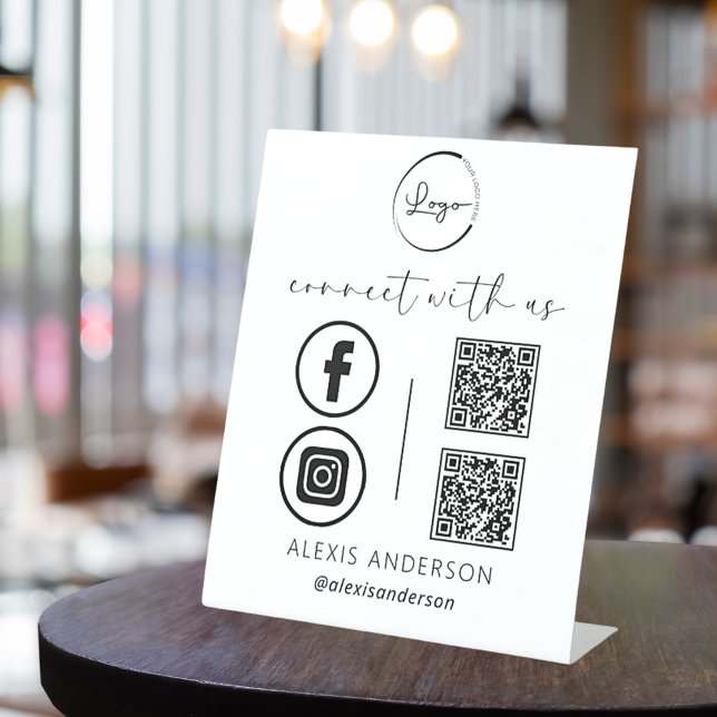 Expositor En L QR Connect With Us Business Logo Social Media (Subido por el creador)