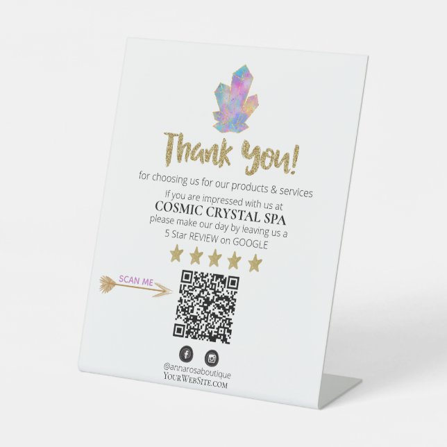 Expositor En L *~* QR CRYSTALS Review Logo GRACIAS AP8 (Anverso)