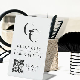 Expositor En L QR Elegante Primer Mono Art Deco Beauty Business