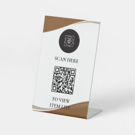 Expositor En L QR Menu Pedestal display holder