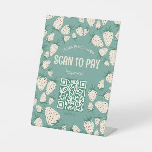 Expositor En L QR PARA PAGAR ESCANEAR Fresa blanca Pineberry PERS