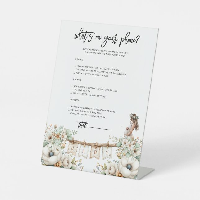 Expositor En L ¿Qué hay en tu teléfono? Juego (Anverso)