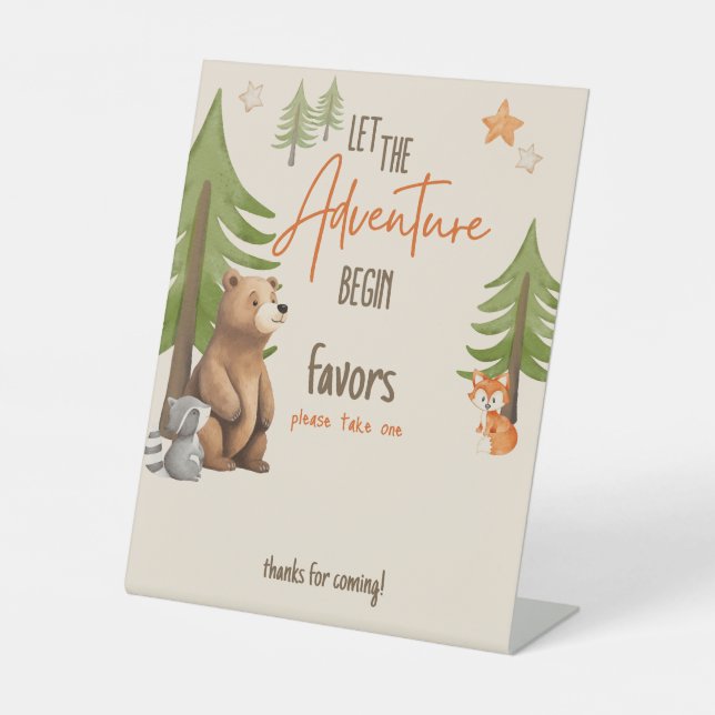 Expositor En L Que la aventura empiece Baby Shower (Anverso)