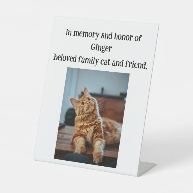 Expositor En L Querido Rótulo de la placa de Boda de gato familia (Anverso)