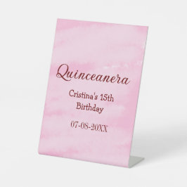 Expositor En L Quinceanera anos 15 años añadir textura de nombre