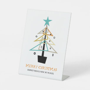 Expositor En L Quirky retro árbol de Navidad de mediados de siglo