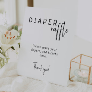 Expositor En L Raffle de Baby Shower Neutral simple y moderno