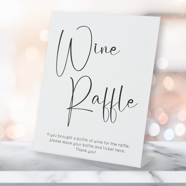 Expositor En L Raffle de vino de escritura moderna (Subido por el creador)