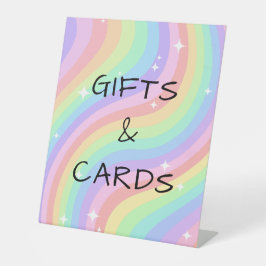 Expositor En L Rainbow Colorful Third Birthday Decor Gifts Cards